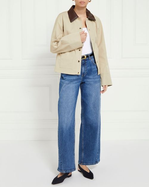 Gallery PU Collar Barn Jacket