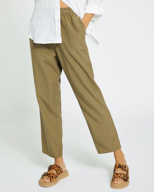 Linen Tapered Trousers