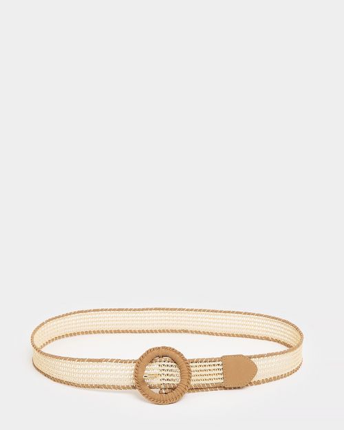 Raffia Suede Belt