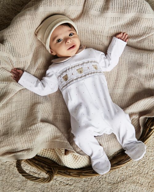 Bear Smock Sleepsuit (Newborn-12 Months)