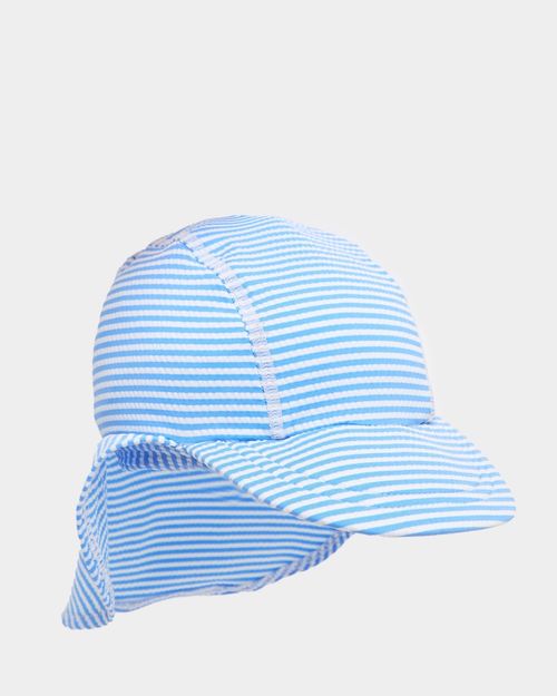 Striped Blue Swim Hat