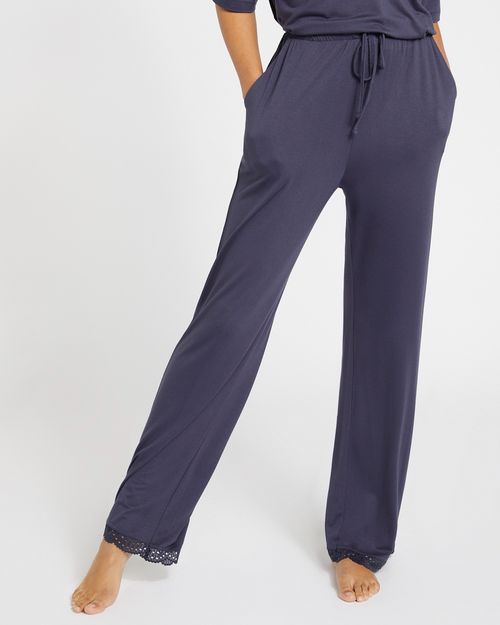 Straight Leg Lace Pyjama Pants