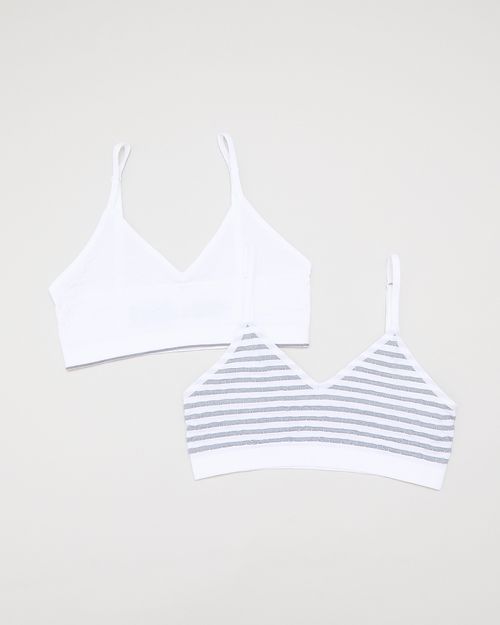 Seamfree Strappy Crop Top - Pack Of 2 (9-14 Years)
