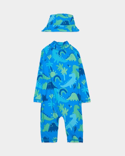Dino Unitard Swimsuit Set (6 Months-6 Years) - 2 Pieces