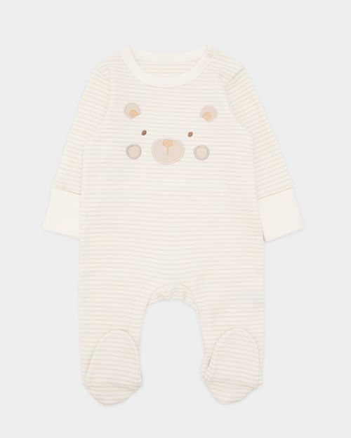 Stripe Bear Sleepsuit (Newborn-12 Months)