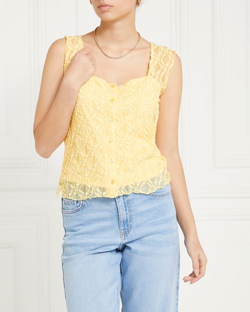 Gallery Freida Lace Square Neck Vest