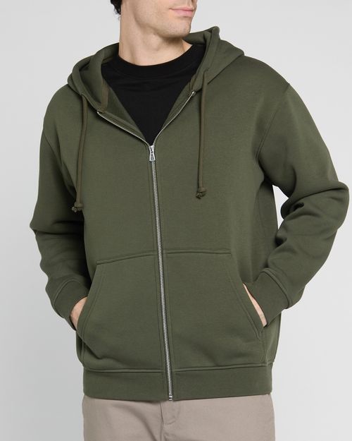 Relaxed Fit Zip-Through Hoodie
