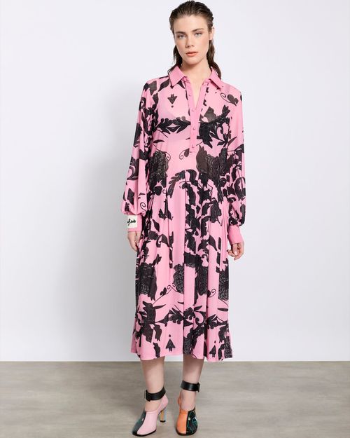 Joanne Hynes The Vintage Lace Print Mesh Midi Dress