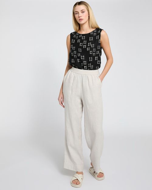 Carolyn Donnelly The Edit Wide Leg Linen Trousers