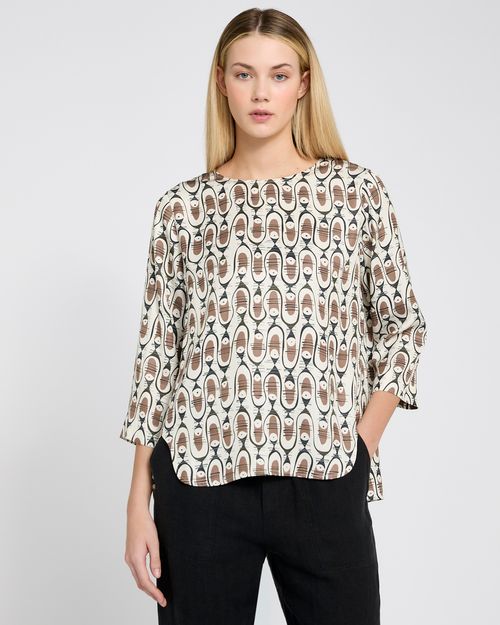 Carolyn Donnelly The Edit Ethnic Print Top