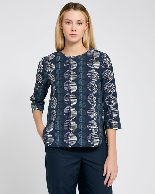 Carolyn Donnelly The Edit Circle Print Cotton Top