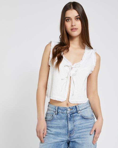 Savida Bella Tie Poplin Waistcoat