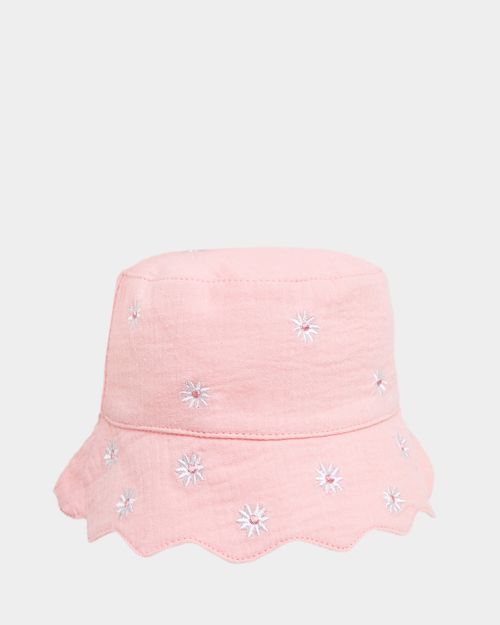 Pink Daisy Bucket Hat (6 Months-6 Years)