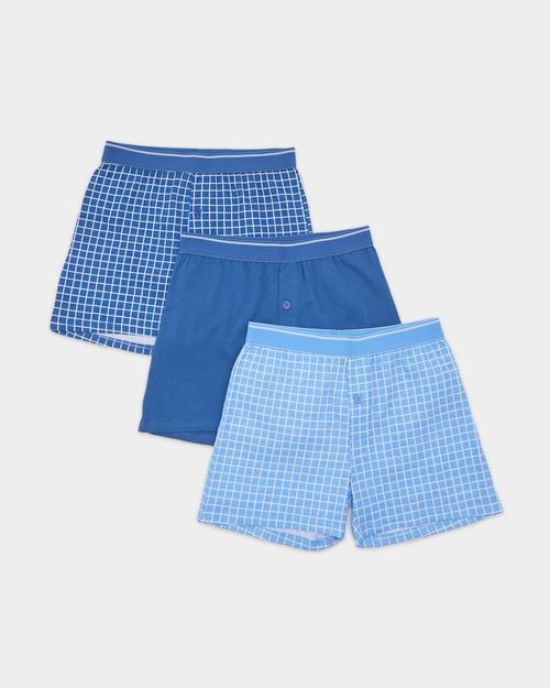 Boys Loose Fit Jersey Boxers - Pack Of 3