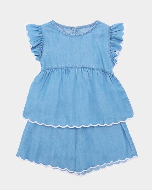 Chambray Short And Top - Two Piece Set (6 Months-5 Years)