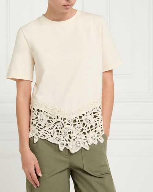 Gallery Sylvie Lace Hem T-Shirt