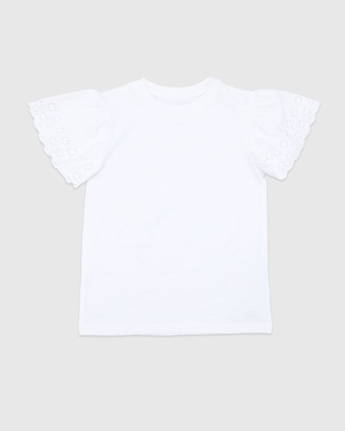 Broiderie T-Shirt (2-14 Years)