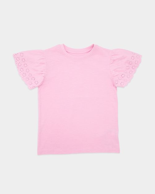 Broiderie T-Shirt (2-14 Years)