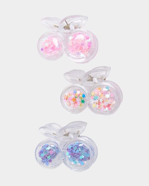 Cherry Hair Clips - Pack Of 3