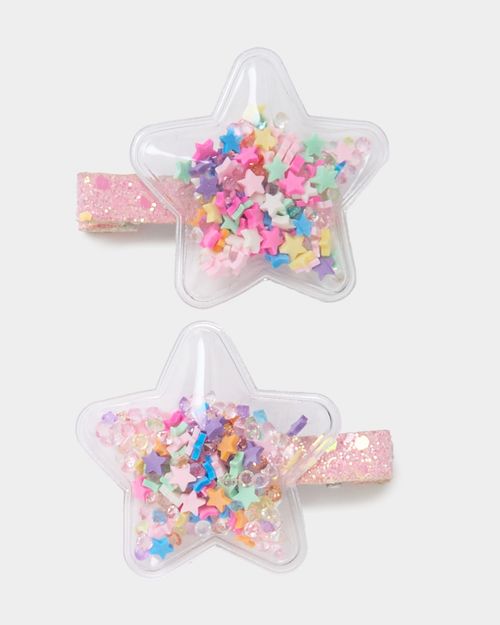 Star Glitter Clips - Pack Of 2