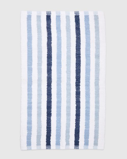 Cotton Stripe Bath Mat
