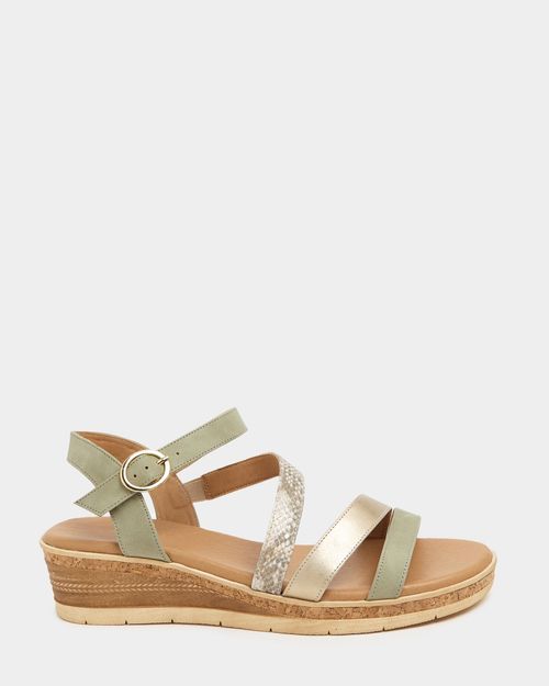 Multi Strap Wedge Sandal