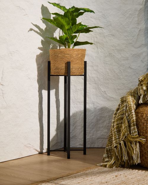 Stand With Woven Planter