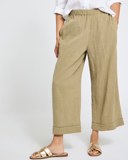 Resort Wide Leg Culotte Trousers