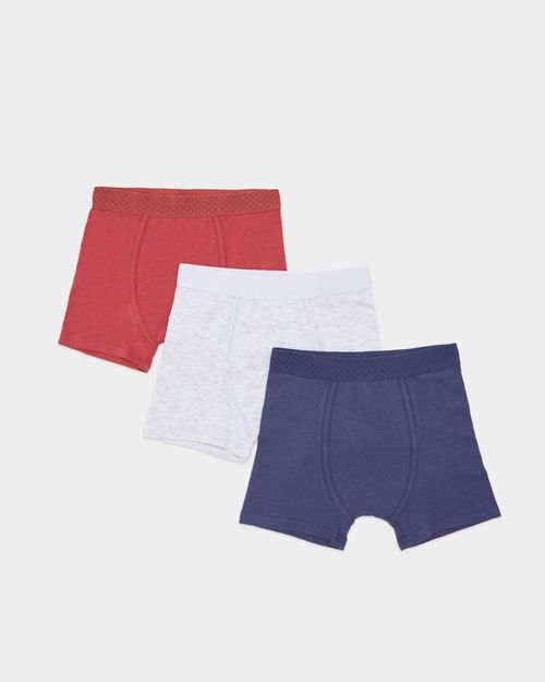 Boys Cotton Rich Jersey Trunks - Pack Of 3 - (2-14 Years)