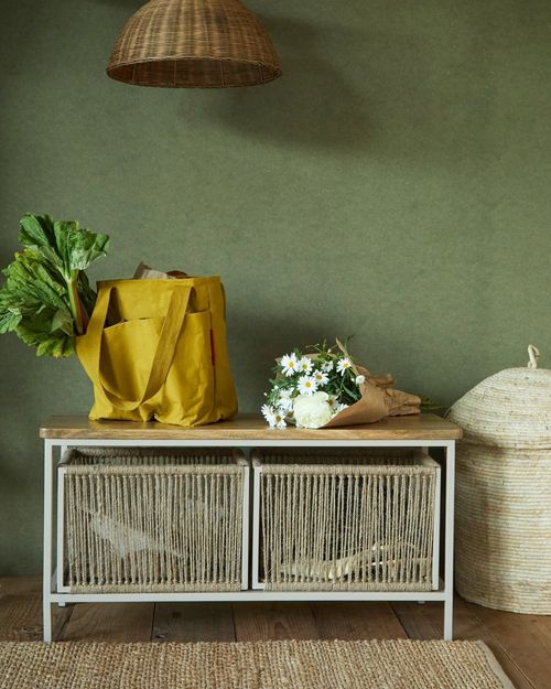 Helen James Considered Bench With Baskets