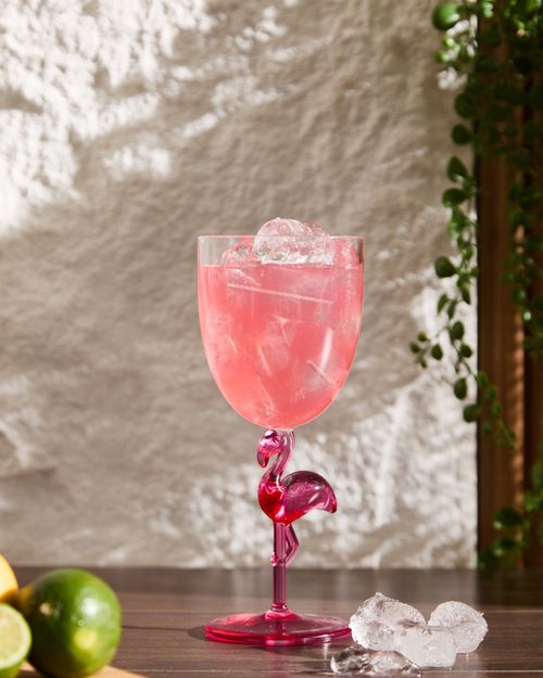 Flamingo Wine Glass