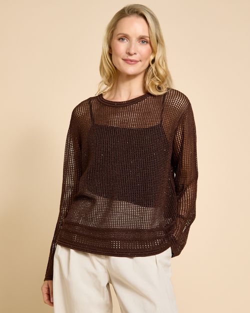 Paul Costelloe Living Studio Brown Talia Jumper