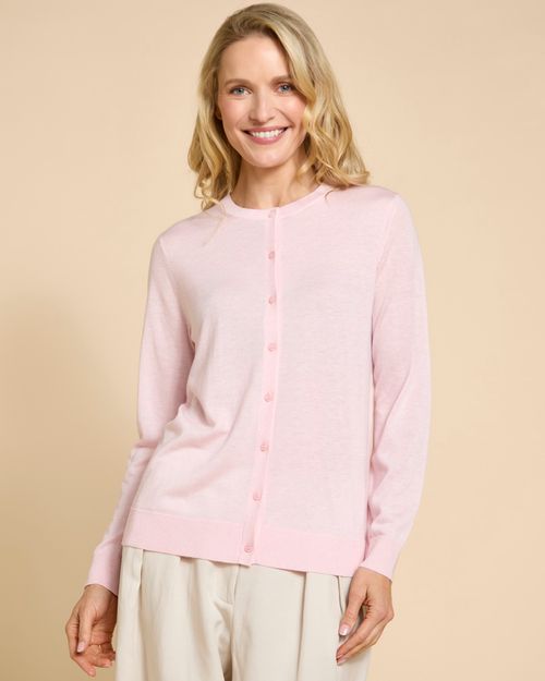 Paul Costelloe Living Studio Pink Superfine Cardigan