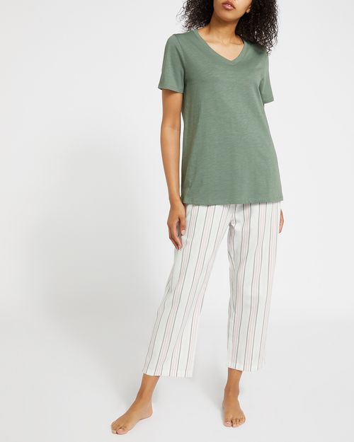 Knit Woven Pyjama Set