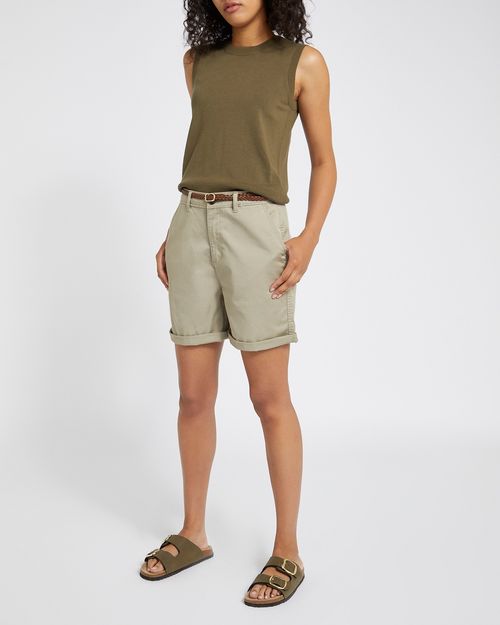 Belted Chino Shorts