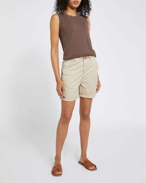 Belted Chino Shorts