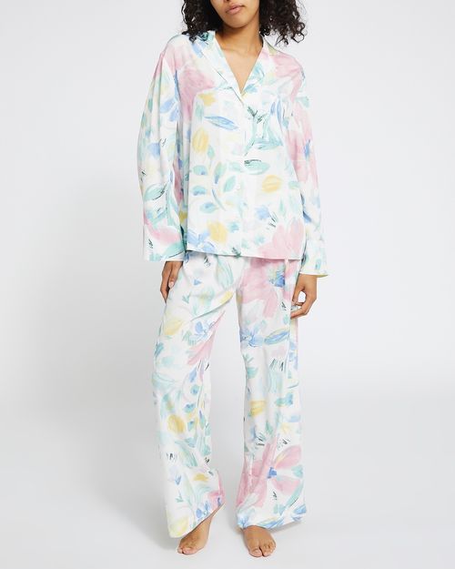 Printed Viscose Twill Pyjama Set