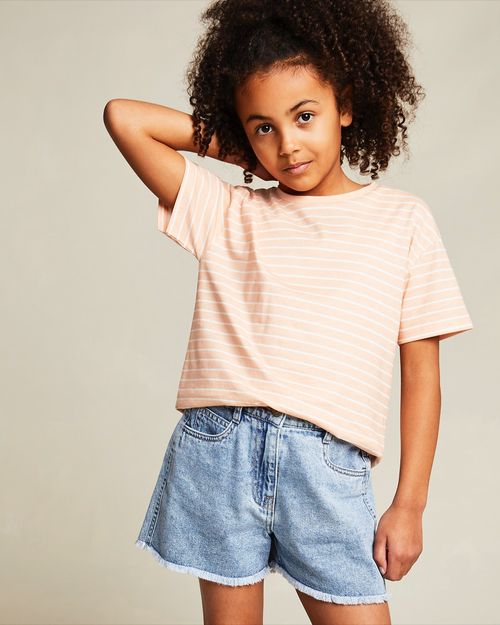 Printed Curved Hem T-Shirt (2-14 Years)