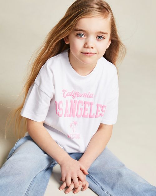 Printed Curved Hem T-Shirt (2-14 Years)