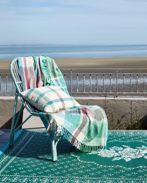 Carolyn Donnelly Eclectic Check Waffle Throw