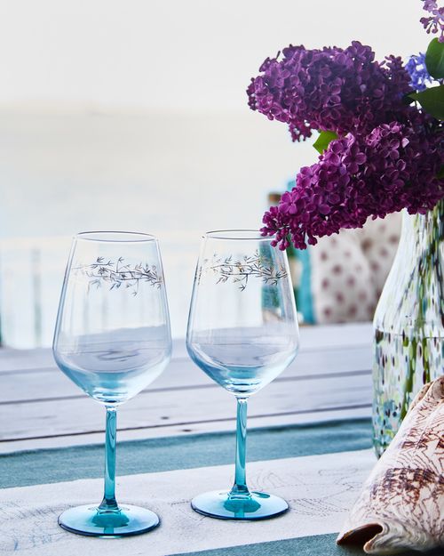 Carolyn Donnelly Eclectic Printed Wine Glass