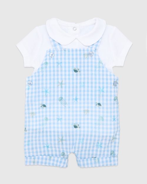 Ocean Dungaree (Newborn-12 Months)