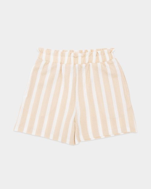 Crinkle Stripe Shorts (2-14 Years)