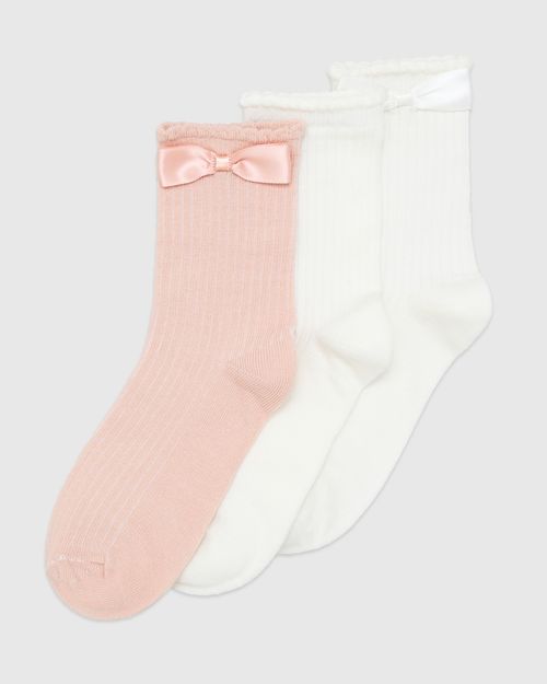 Bow Socks - Pack Of 3