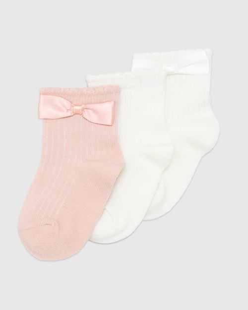 Bow Socks - Pack Of 3