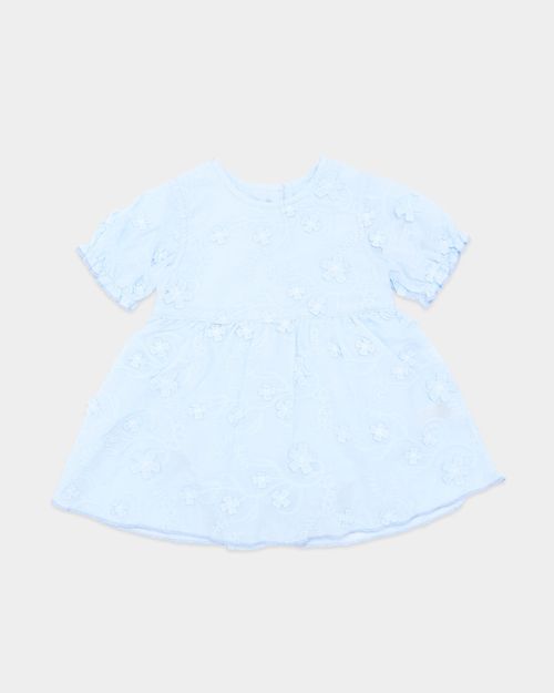 Blue Floral Dress (Newborn-12 Months)