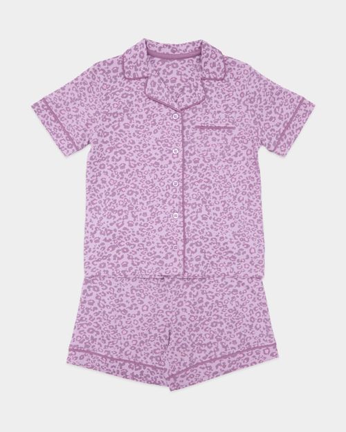 Printed Revere Short-Sleeved Pyjamas (3-14 years)