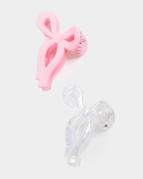 Bow Claw Clips - Pack Of 2