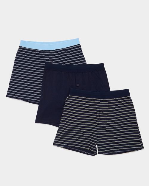 Boys Loose Fit Jersey Boxers - Pack Of 3 (3-14 Years)