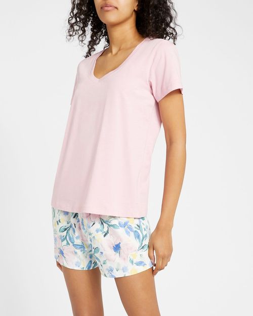 Cotton T-Shirt And Shorts Pyjama Set